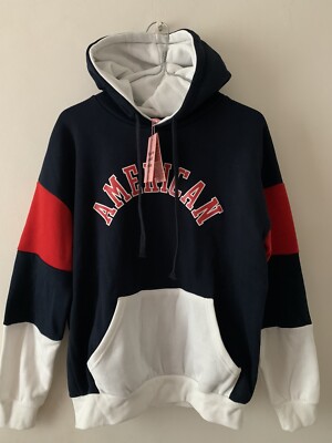 NEW Chuu Navy American Logo Hoodie Women Korean Cute Street