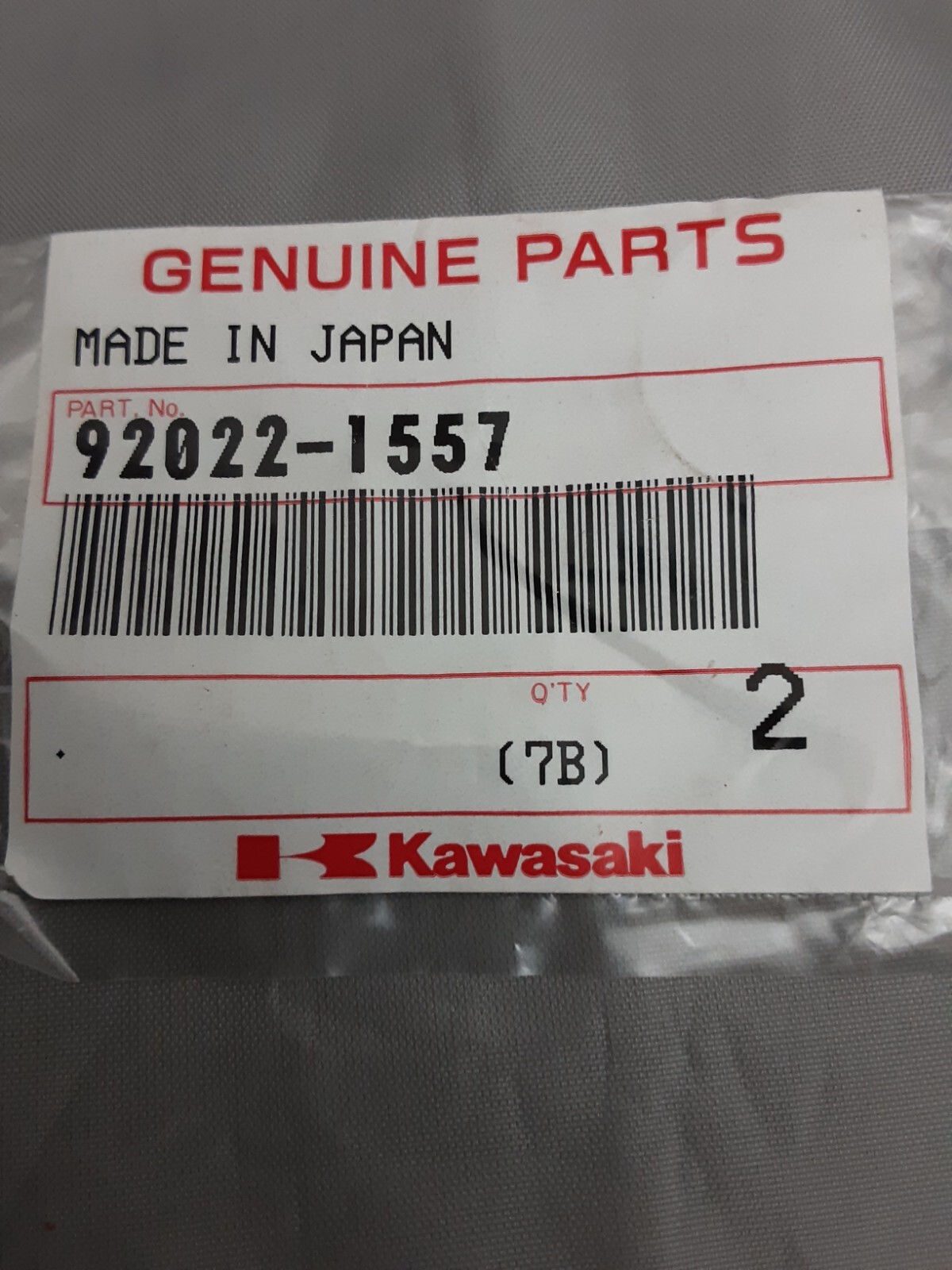 QTY 2 NEW GENUINE KAWASAKI 92022-1557 WASHER 6.5X20X1.6 KD80 QTY 2 NEW GENUINE KAWASAKI 92022-1557 WASHER 6.5X20X1.6 KD80