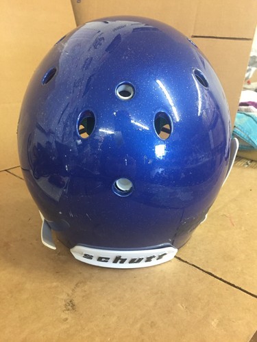 USED AIR XP ADULT FOOTBALL HELMET - MEDIUM - METALLIC BLUE W/ GOLD FLAKE