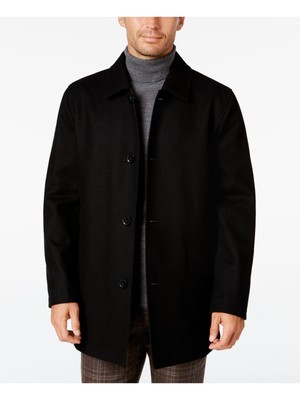 

COLE HAAN SIGNATURE Мужское черное пальто на молнии, Черный, 536SW878
