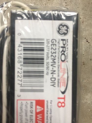 GE GE232MV-N-DIY LFL ProLine Electronic Multivolt Instant Start Ballast NEW
