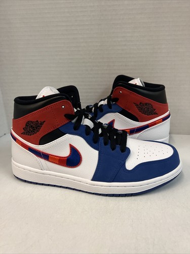 Jordan 1 Mid Multicolored Swoosh 2019 LEFT SZ 9.5/RIGHT SZ8 Brand