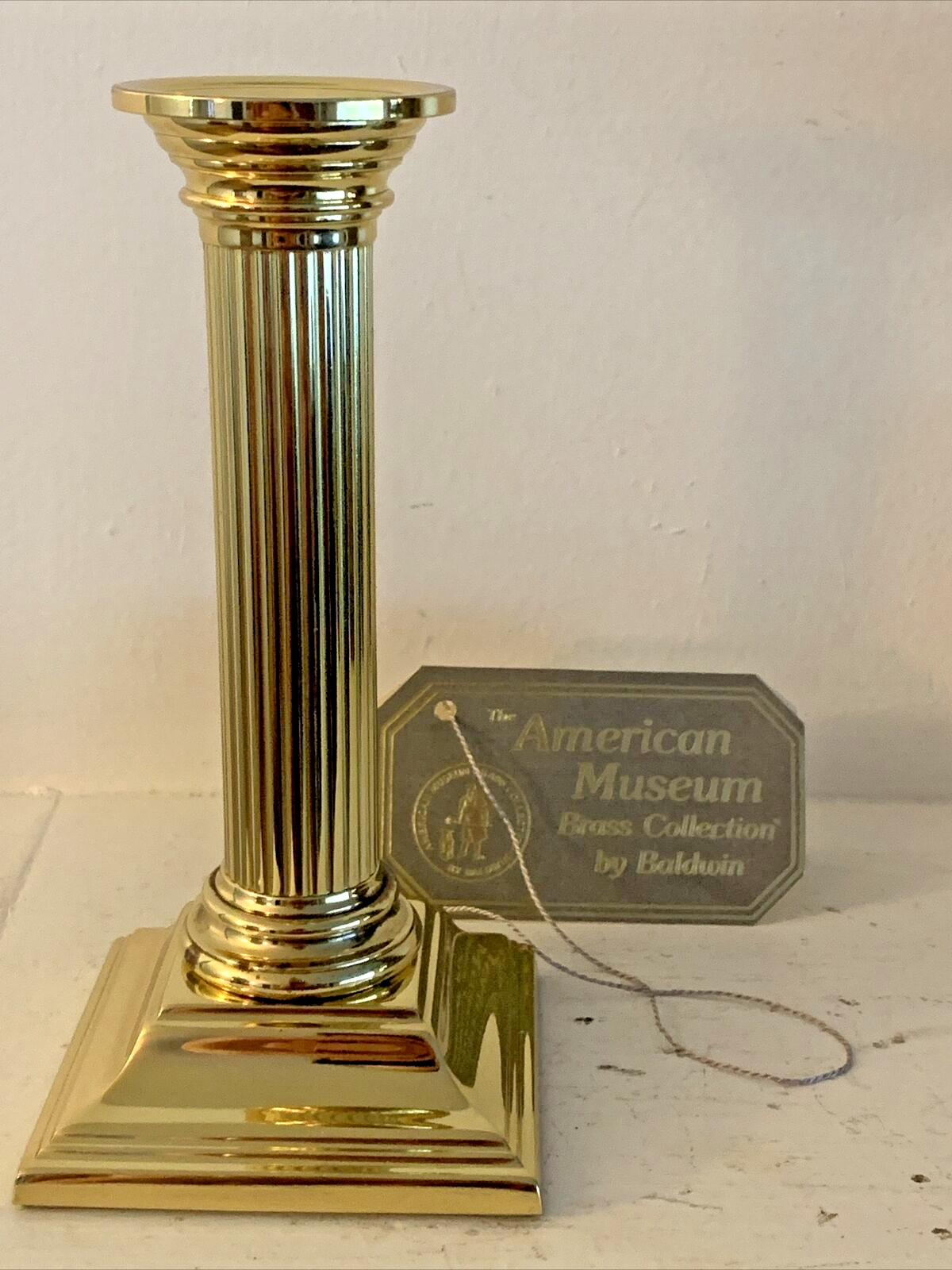 Baldwin Brass SMITHSONIAN Column Candlesticks 6 1/2” Original Box