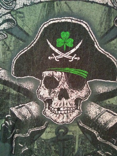 Dropkick Murphys T-Shirt 2XL Pirate Shamrock Cannons DKM