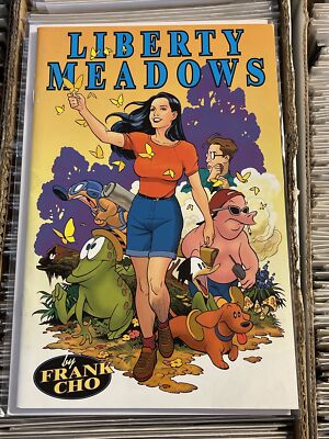 LIBERTY MEADOWS #10 FRANK CHO COVER INTERIOR ART bombshell comic strips 1999