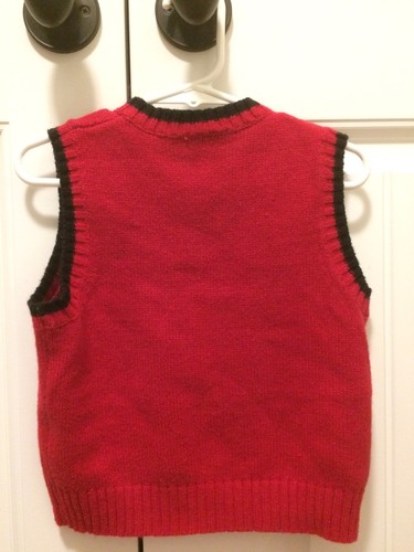 Boys Christmas Vest Good Lad Sweater 18 Months Red Knit Train Holiday