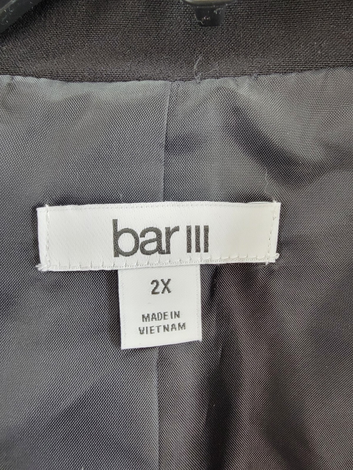Bar III Trendy Plus Size Open-Front Blazer Women's 2X Black Flap Pockets L/S - Picture 10 of 18