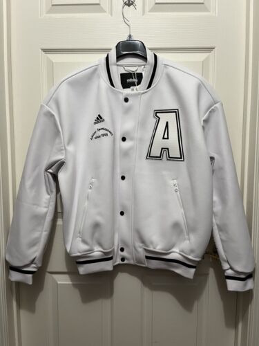 Adidas Collegiate Premium Varsity Bomber Jacket Q3 White Adidas Collegiate Premium Varsity Bomber Jacket Q3 White