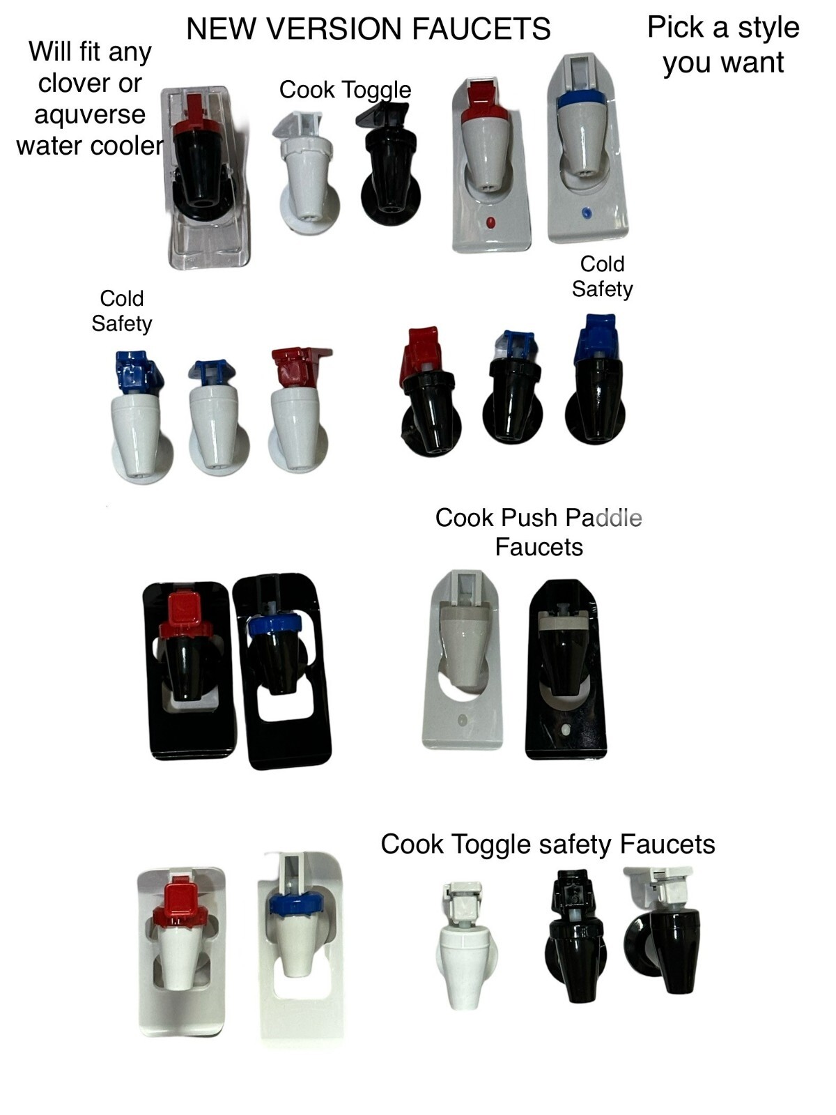 アクアクローバー WATER COOLER AQUVERSE or CLOVER FAUCETS HOT AND COLD | eBay