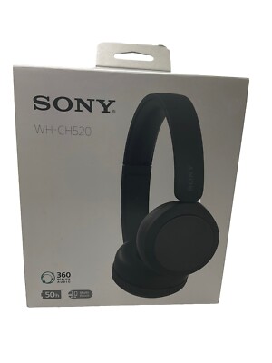 Sony WH-CH520 Wireless Over-Ear Bluetooth Headphones - Black