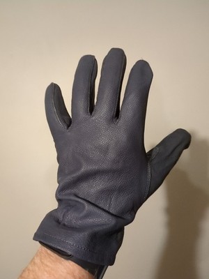 Original German Army Leather Gloves - Grey Smart Winter Driving