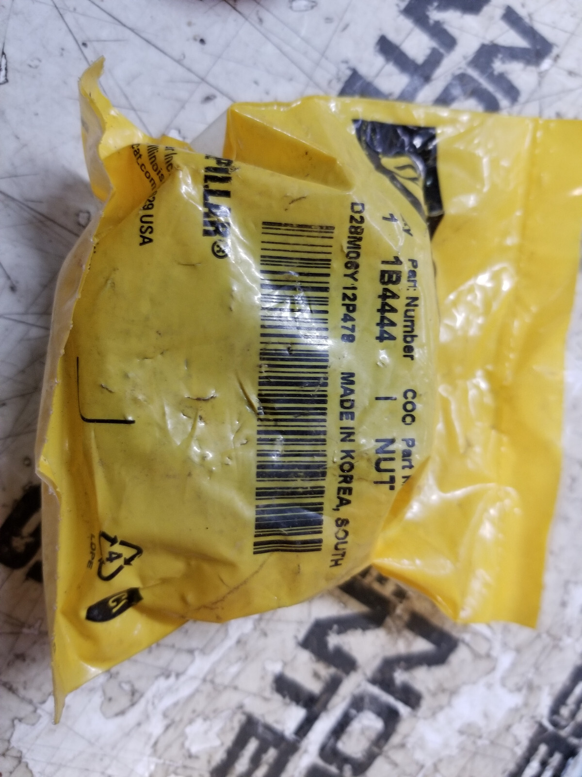 1B4444 CATERPILLAR CAT OEM 1B-4444 SLOTTED NUT CASTLE NUT - Picture 4 of 4