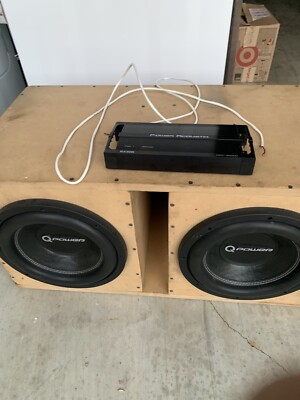two 12 inch subwoofers I Man Made Box With Power Acoustic 2500 Razor Amp 