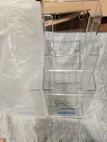 2 Unused New Hoya 3 Tier Brochure Holders