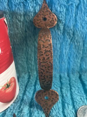 Vintage 50s 60s Ajax Hammered Copper Bronze Spade Tip Handle Pulls 3 1/4''OC