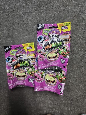 3X NEW Sealed Madballs Blind Bag Series 2 Mad Ball MIX-UPS Minifigure Minis Lot