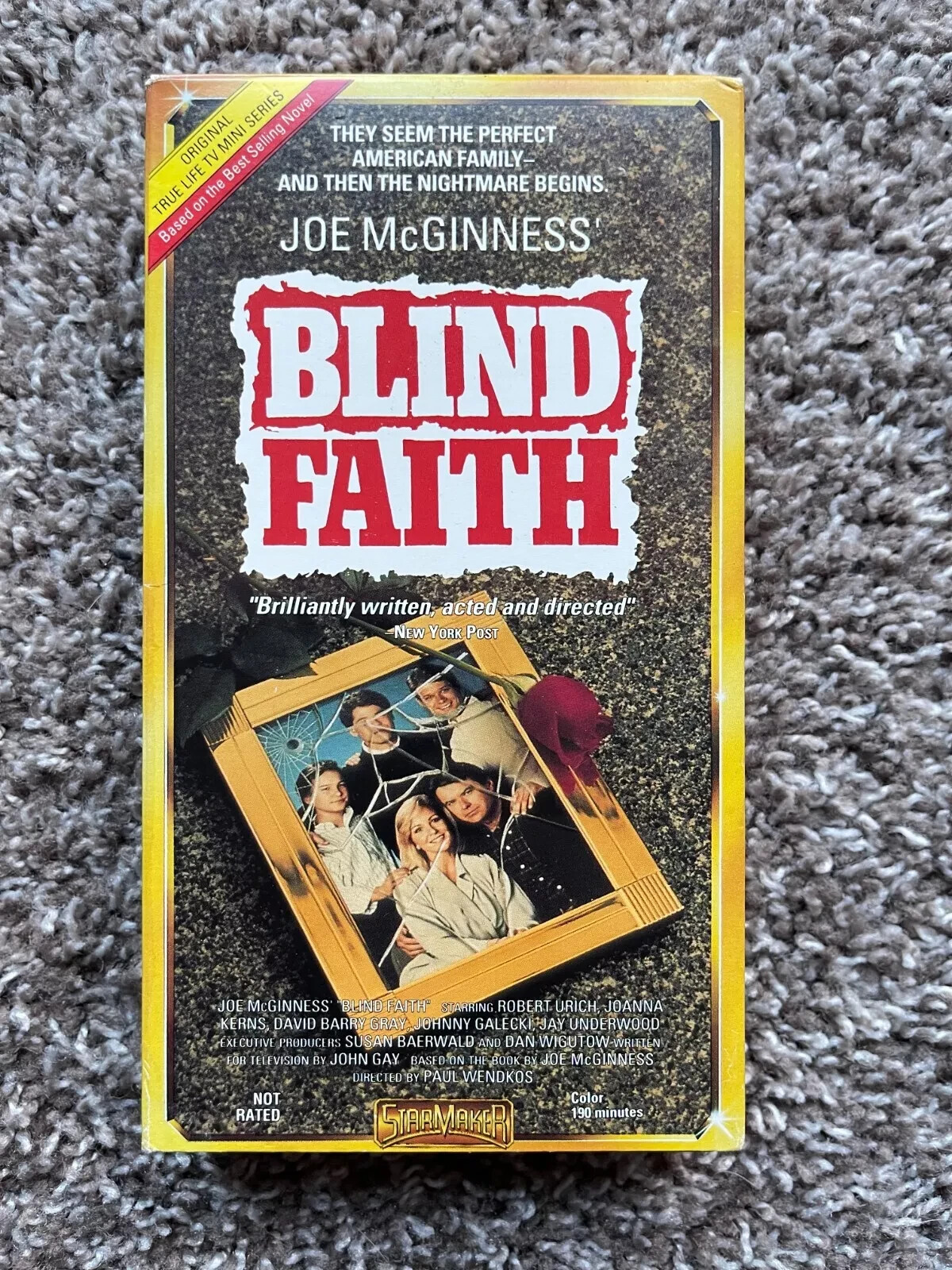 Joe McGinness Blind Faith (VHS, 1990) NBC Miniseries TV