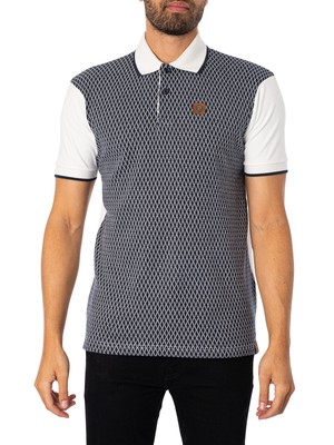 

Мужская рубашка поло с узором Trojan, разноцветная, Multicoloured, TR/8774-ECRU