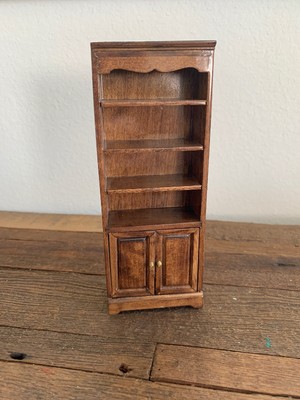 wooden dollhouse bookcase
