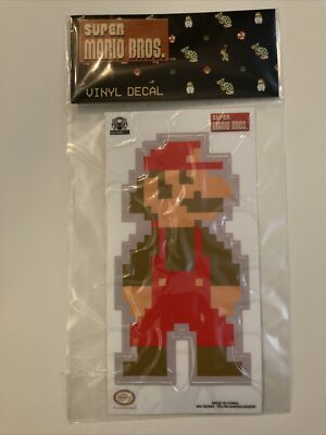 Super Mario Bros. 8-Bit Mario Vinyl Decal 5.25'' Culturefly Nintendo Licensed