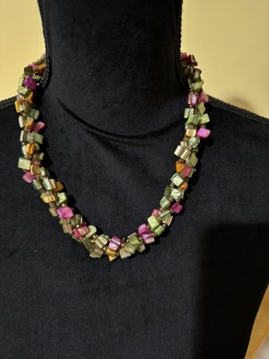Vintage Handcrafted Multicolor Shiny Necklace 