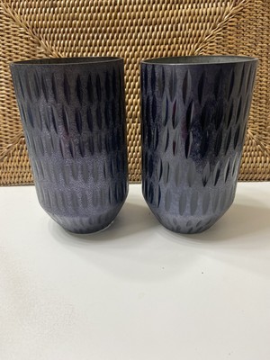 SCOTT LIVING 8 Tall & 4  Wide ￼Sleek and stylish grayish black Vase set