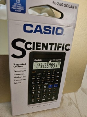 Casio FX-260 Solar II 10-Digit Scientific Calculator, Black