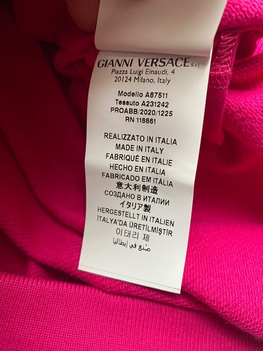 Pre-owned Versace $950  Women's Medusa Hooded Pink Jacket 10 Us (44 Euro) A231242 It