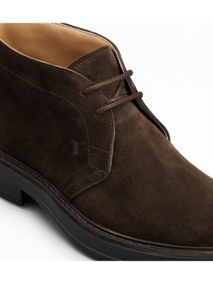 Pre-owned Tod's Desert Boots In Brown Suede