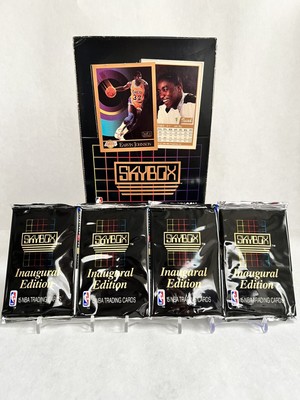 (4) FACTORY SEALED PACKS 1990-91 SKYBOX BASKETBALL SERIES 1 JORDAN BIRD JOHNSON?