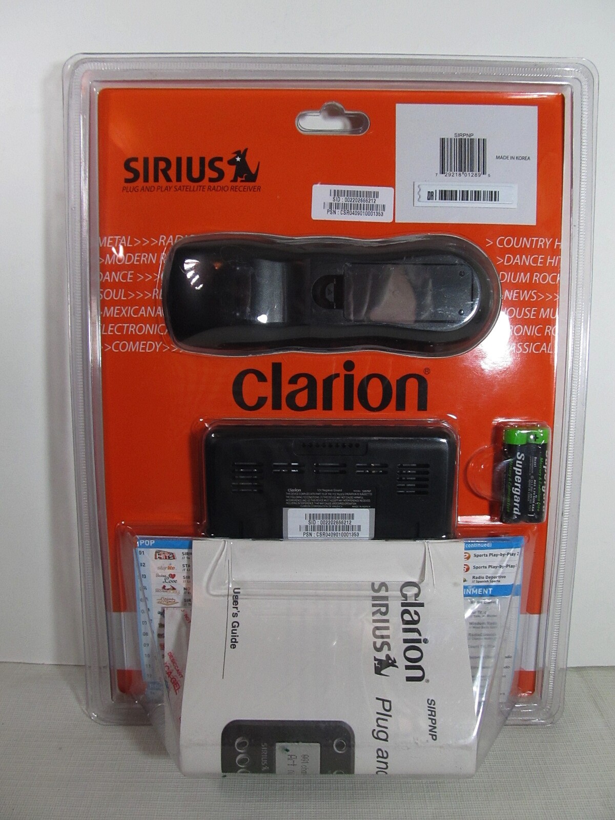 Sirius Radio Clarion SIRPNP Plug and Play Satellite Radio Receiver Brand New!