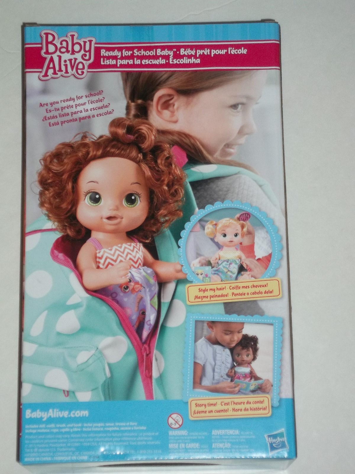 Baby Alive—Ready for School Doll by Hasbro--Blonde Hair – NRFB