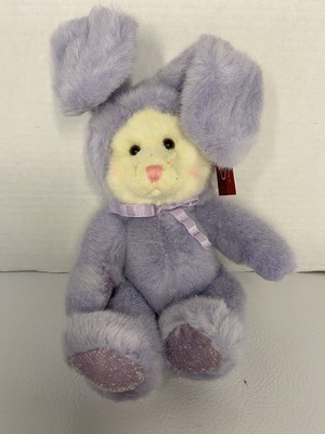 Russ Berrie Chloe Bear Bunny Rabbit Beanie Purple Plush Toy 10  Rare
