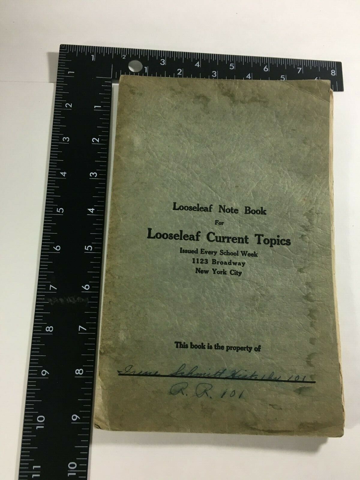 Vintage 1929 School Periodical Looseleaf Note Book Looseleaf C...