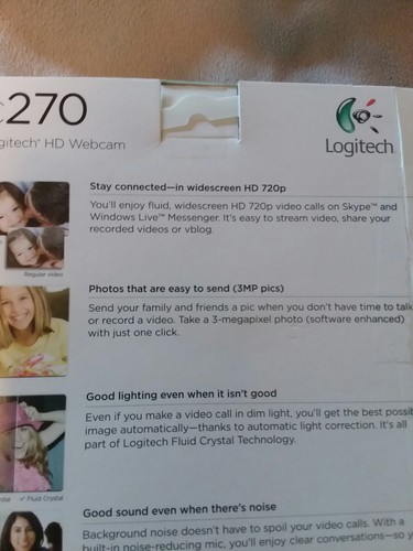 NEW SEALED IN THE BOX Logitech C270 HD Web Cam