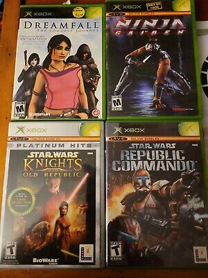 Lot of 4 Original Xbox Games Star Wars Knights of the Old Republic Ninja Gaiden