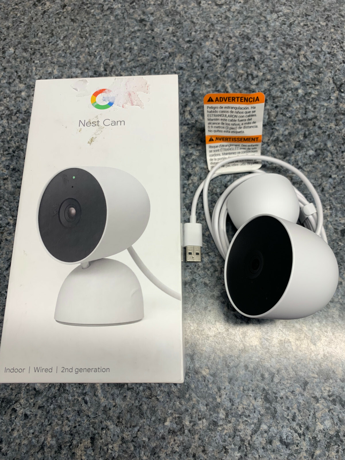 Google - Nest Camera (Wired) - Snow White Wifi Smart Home