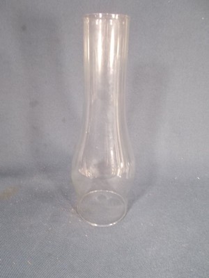 Clear Glass Kerosene Oil Lamp Chimney Slim Bulge 3 inch base 10 inches tall