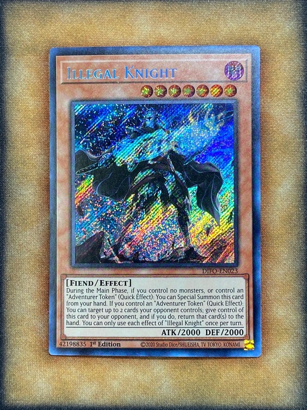 Yugioh Illegal Knight DIFO-EN023 Secret Rare 1st Ed NM