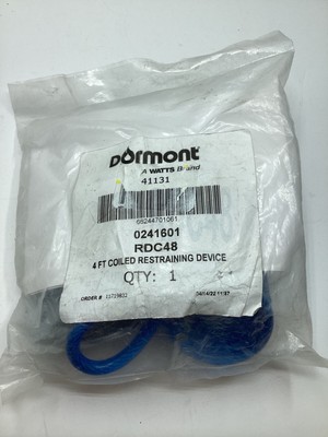 NEW (QTY 2)  Dormont A Watts Brand 4' Coiled Restraining Device RDC48