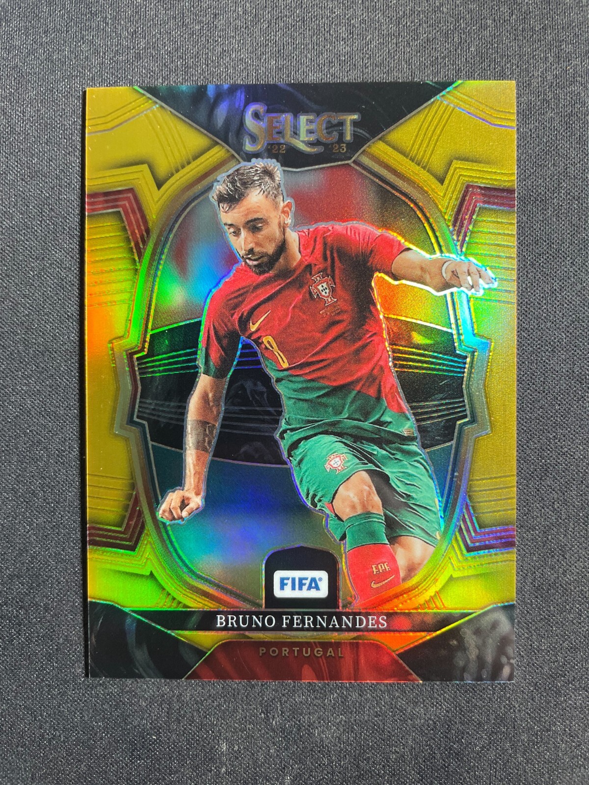 2022-23 Select FIFA Bruno Fernandes Gold Prizm /10 Portugal