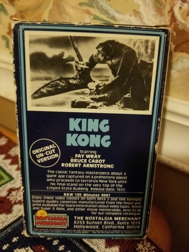 King Kong Beta 2 Tape Movie Original Uncut Version
