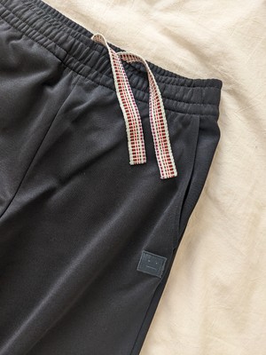 Acne Studios Face poly-cotton blend jogger pants with drawstring