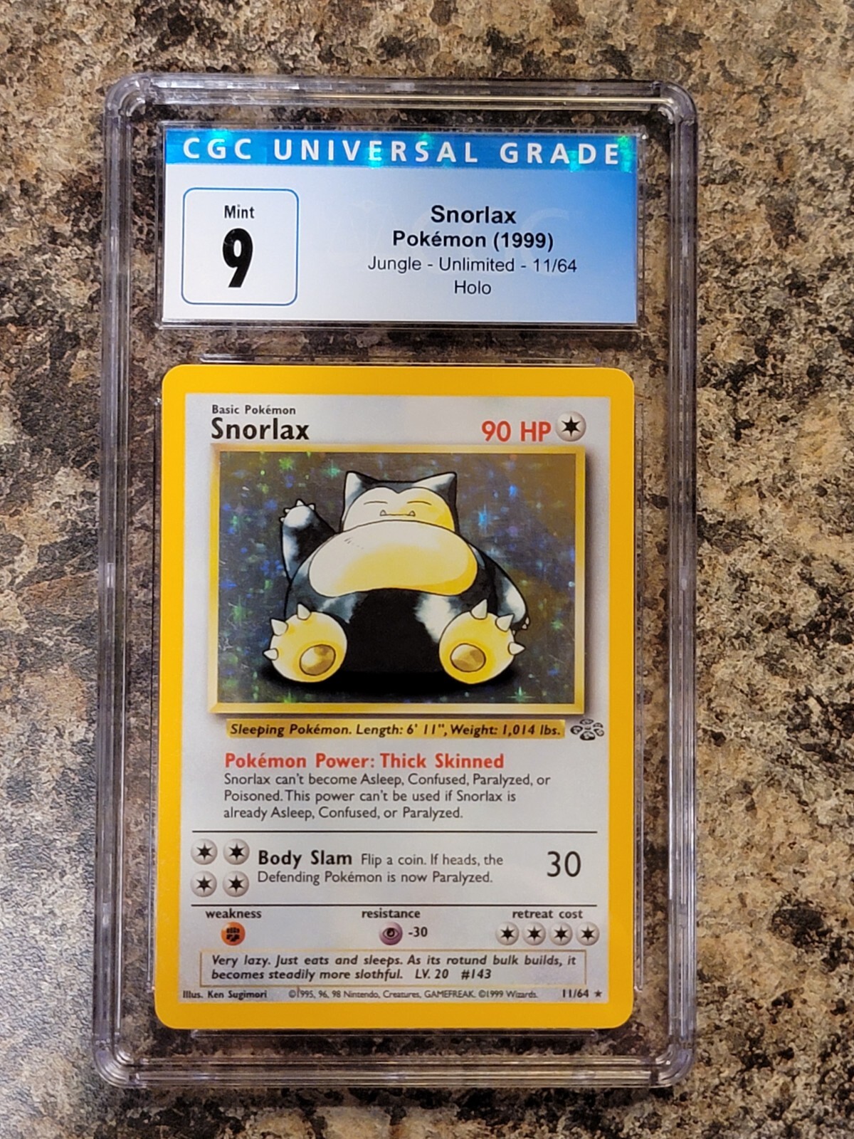 カビゴン　ながらぐい　SNORLAX-HOLO psa 9 CGC 9 Snorlax Pokemon 1999 Jungle Unlimited 11/64 Holo Card