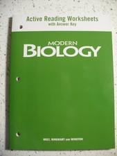 Modern Biology Active Reading Worksheets w Answer Key | eBay