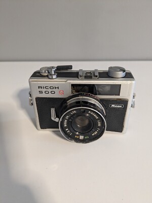 Ricoh 500G Rangerfinder 35mm Film Camera Rikenon 40mm 1:2.8 FOR PARTS UNTESTED