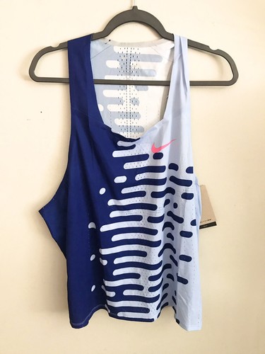 Nike Aeroswift Pro Elite Track Running Singlet Blue Men's