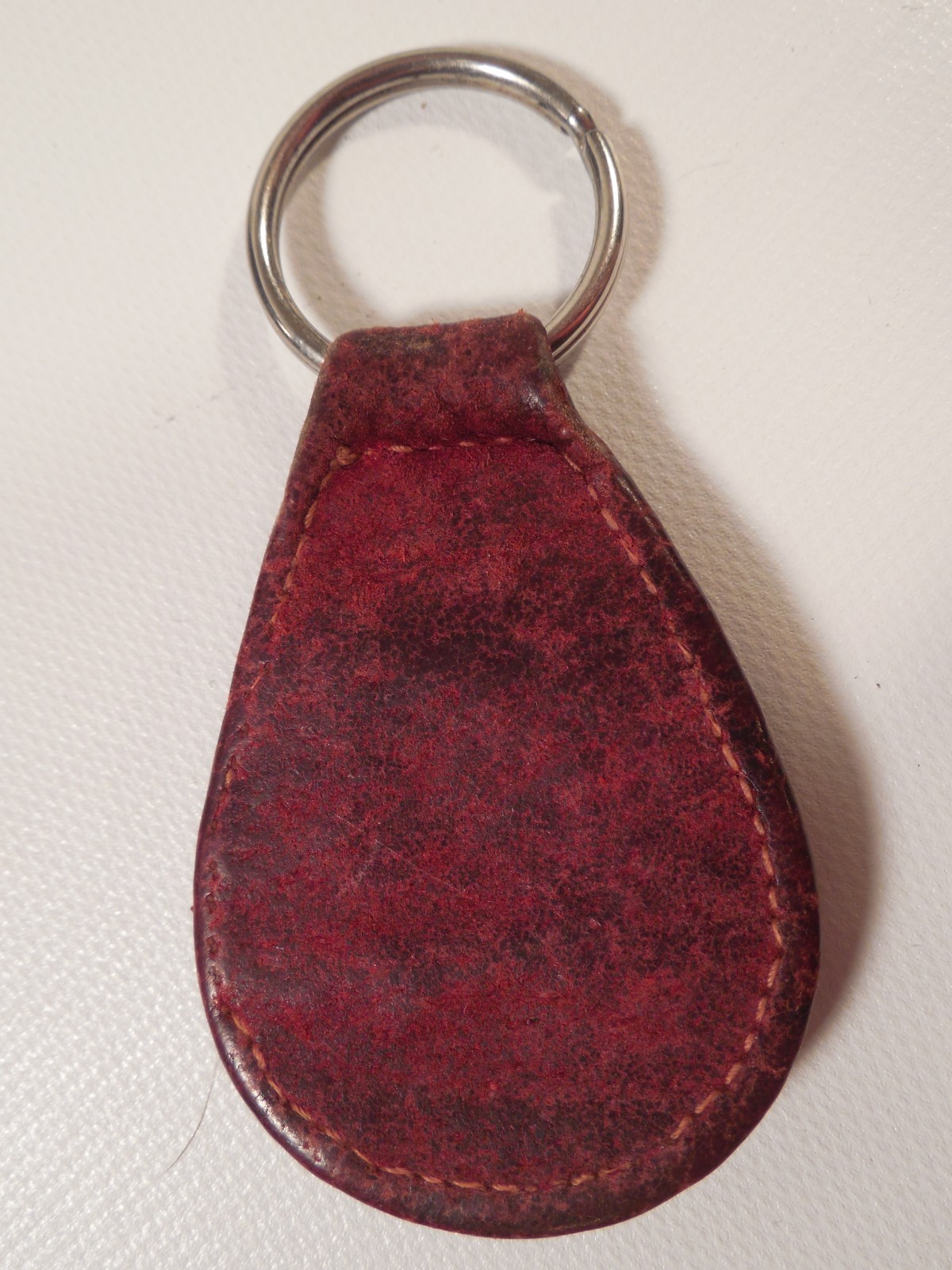Vintage Leather Backed Shriners Club Logo Fraternal Keychain