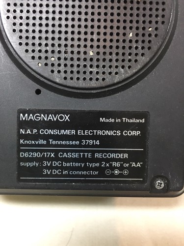 Magnavox D6290/17X Cassette Voice Recorder Player Tested Please Read De