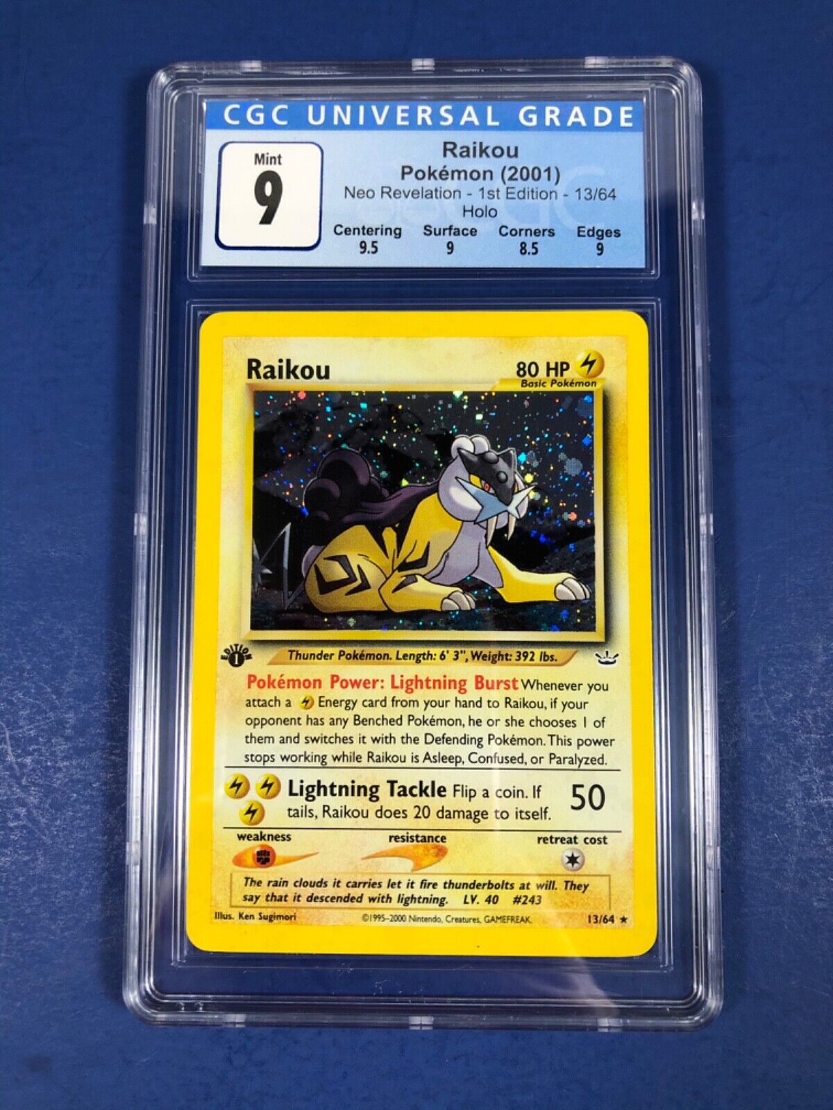 CGC 9 Raikou 13/64 Neo Revelation 1st Edition Mint Holo | eBay CGC 9 Raikou 13/64 Neo Revelation 1st Edition Mint Holo | eBay